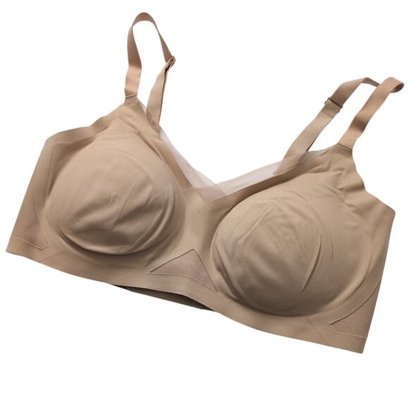 Honeylove Nude Crossover Wireless Sand Seamless Padded Bra Size Small - Picture 8 of 9